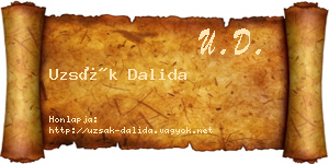 Uzsák Dalida névjegykártya